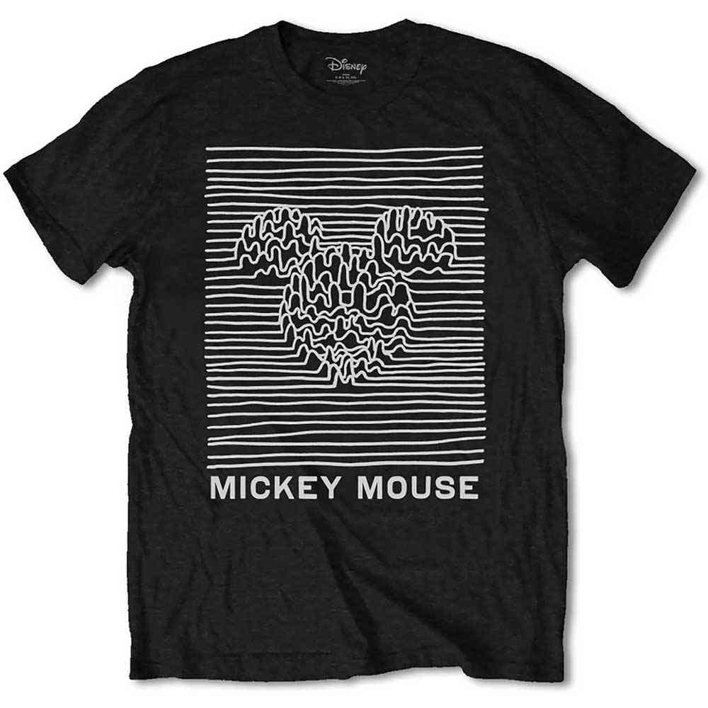Disney Mickey Mouse - Unknown Pleasures Tshirt Homme - Noir